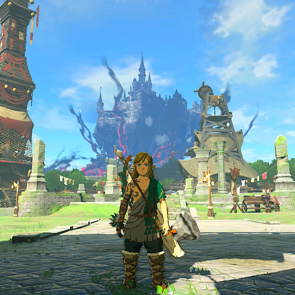 Zelda TOTK Link vor dem Eingang zum Spähposten