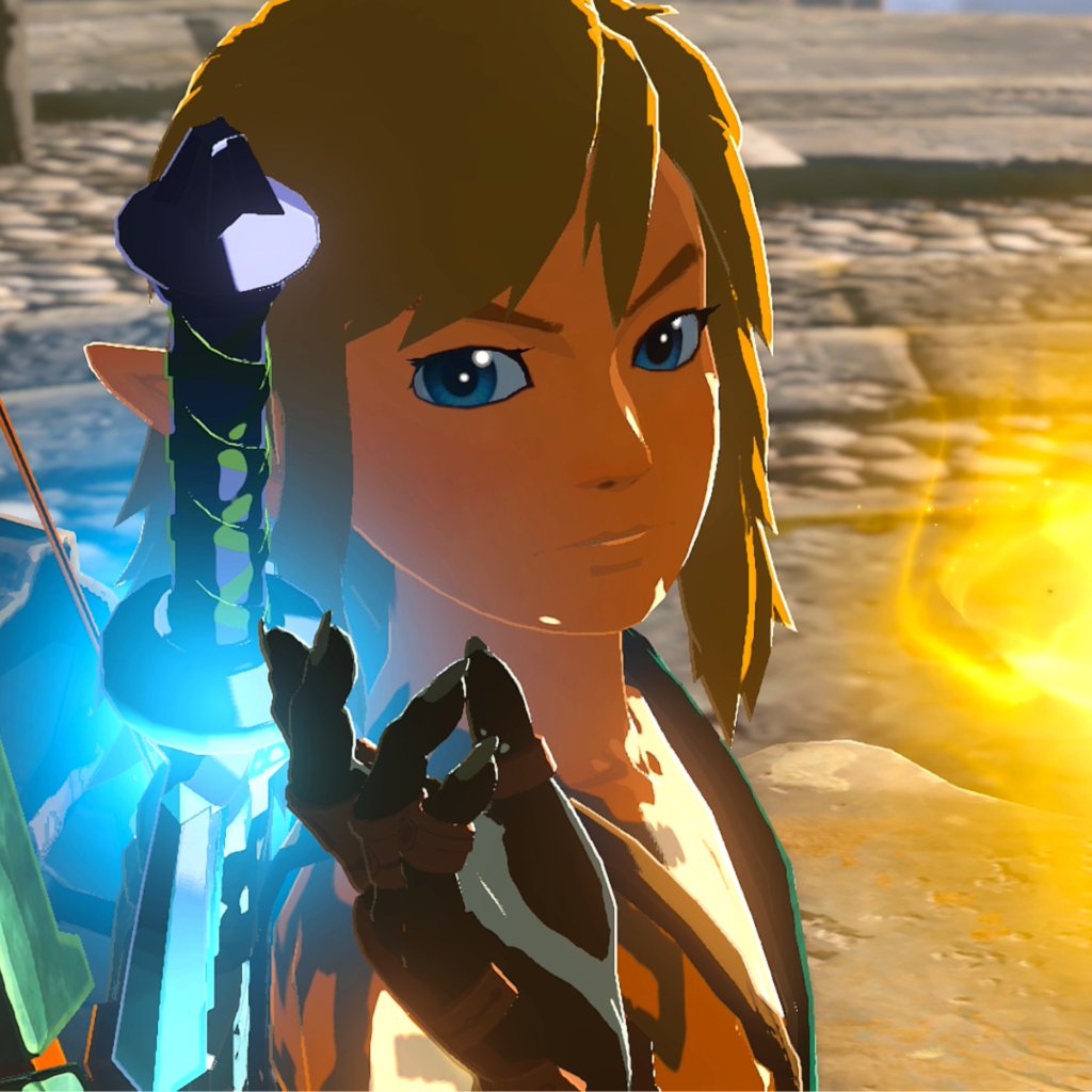 Zelda TOTK Link und das leuchtende Masterschwert